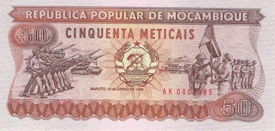 Mosambik p129b 50 Meticais 1986